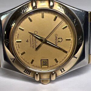 Two Tone 35mm Omega Constellation Chronometer Automatic Date Watch Cal. 1120